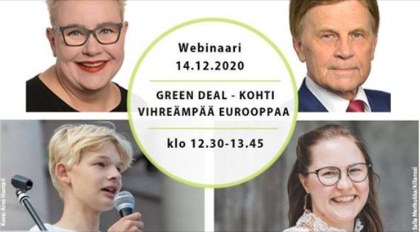 Green deal -kohti vihreämpää Eurooppaa -webinaari 14.12.