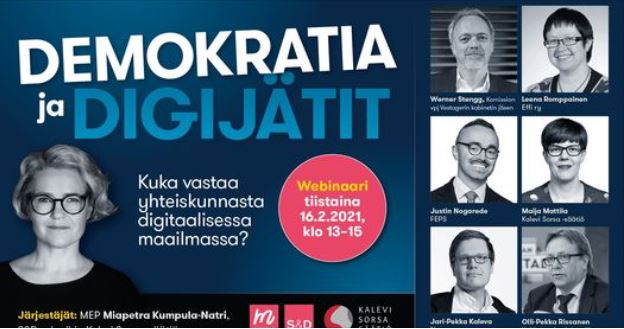 Demokratia ja digijätit -webinaari 16.2.