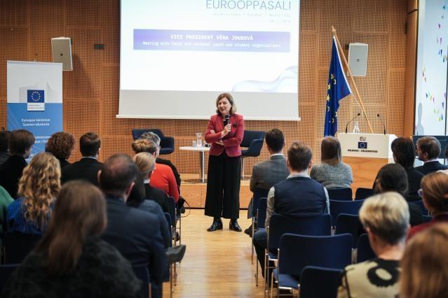 Věra Jourová, EU-kommissionens vice ordförande med ansvar för värden och öppenhet