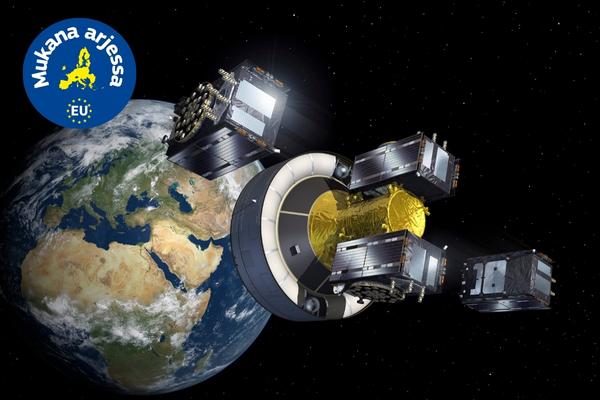Galileo on EU:n satelliittipaikannusjärjestelmä, johon kuuluu 26 maapalloa kiertävää satelliittia. Kuva: ESA/Pierre Carril
